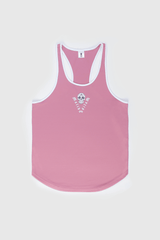 Chaos Dri Fit White Trim Tank Top - Pink w/ Skull Design - JJ Malibu 
